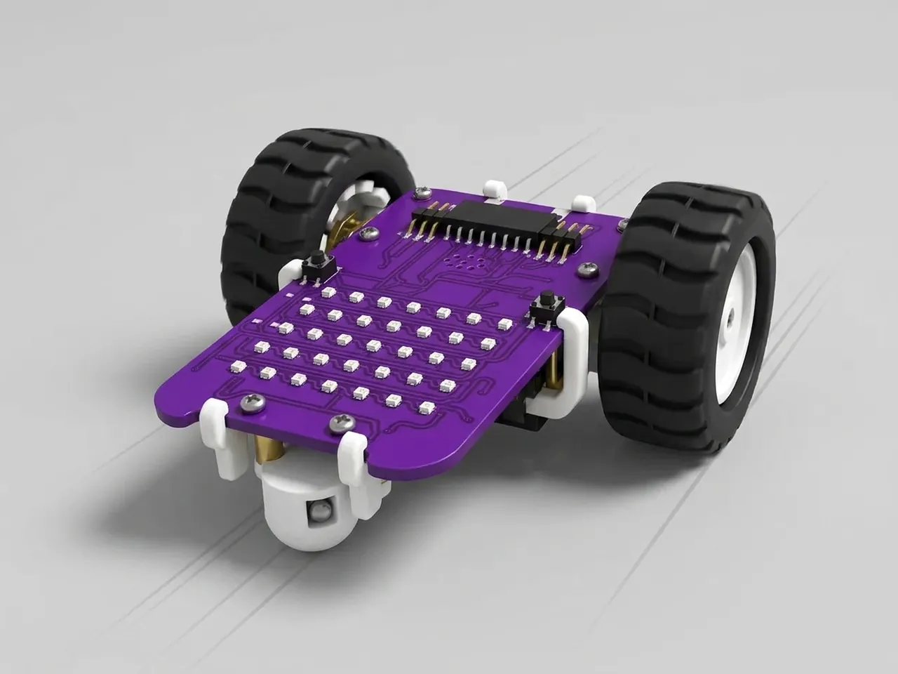 Two-wheel MIEO driving forward with motion lines behind it